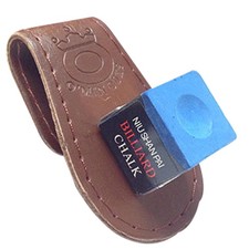 Magnetic Billiard Chalk Holder Leather Belt Clip Pool Cue Snooker Accessories