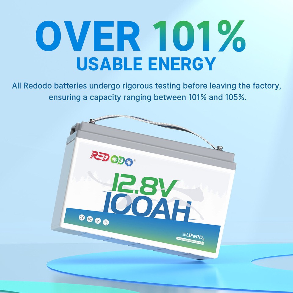 Redodo 12V 100Ah 200Ah 300Ah Lithium Battery LiFePO4 for RV Trolling ...