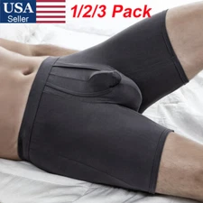 Push Up Mens Underwear Separate Penis Ball Pouch Comfort Sport Boxer Shorts GYM