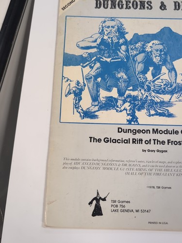 TSR AD&D MODULE G2 - GLACIAL RIFT OF THE FROST GIANT JARL - D&D GYGAX 9017 RPG - Picture 7 of 13