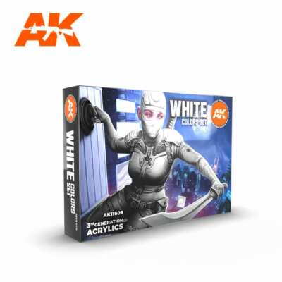 AK Interaktiv Weiß Farben Set 3. Generation Acryl 6 Stck.