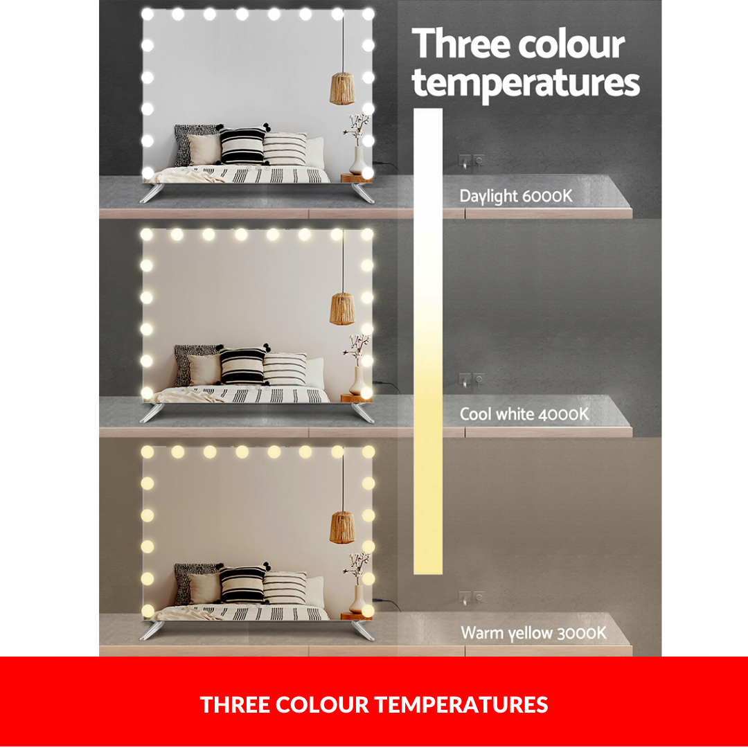 Embellir Hollywood Makeup Mirror with Light LED Mounted Wall Cosmetic