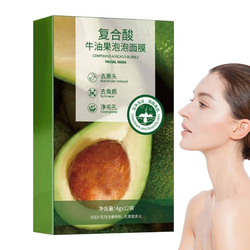 3x Avocado Clay Masque Mud Film for Deep Cleansing Natural Nourishing Hydration - Picture 4 of 12