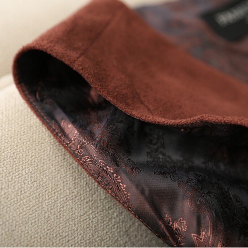 Women Faux Suede Waistcoat Vest Gilet Slim Fitted Sleeveless Jacket Retro - Picture 5 of 9