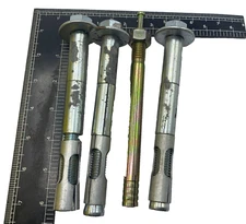 Concrete Wedge Anchor 6"  x 0.48  Hot Galvanized With Hex Nuts LOT OF 4 🔔