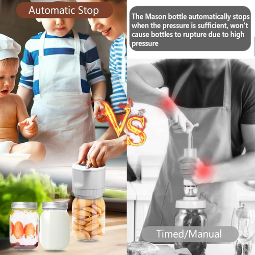 Mason Genie Vacuum Sealer 80kPa Mason Jar Vacuum Sealer USB Charge Electric NEW - Picture 2 of 6