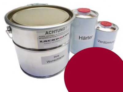 1 Liter Set 2K Autolack DDR Bordeauxrot kein Klarlack Lackpoint Oldtimer Rot