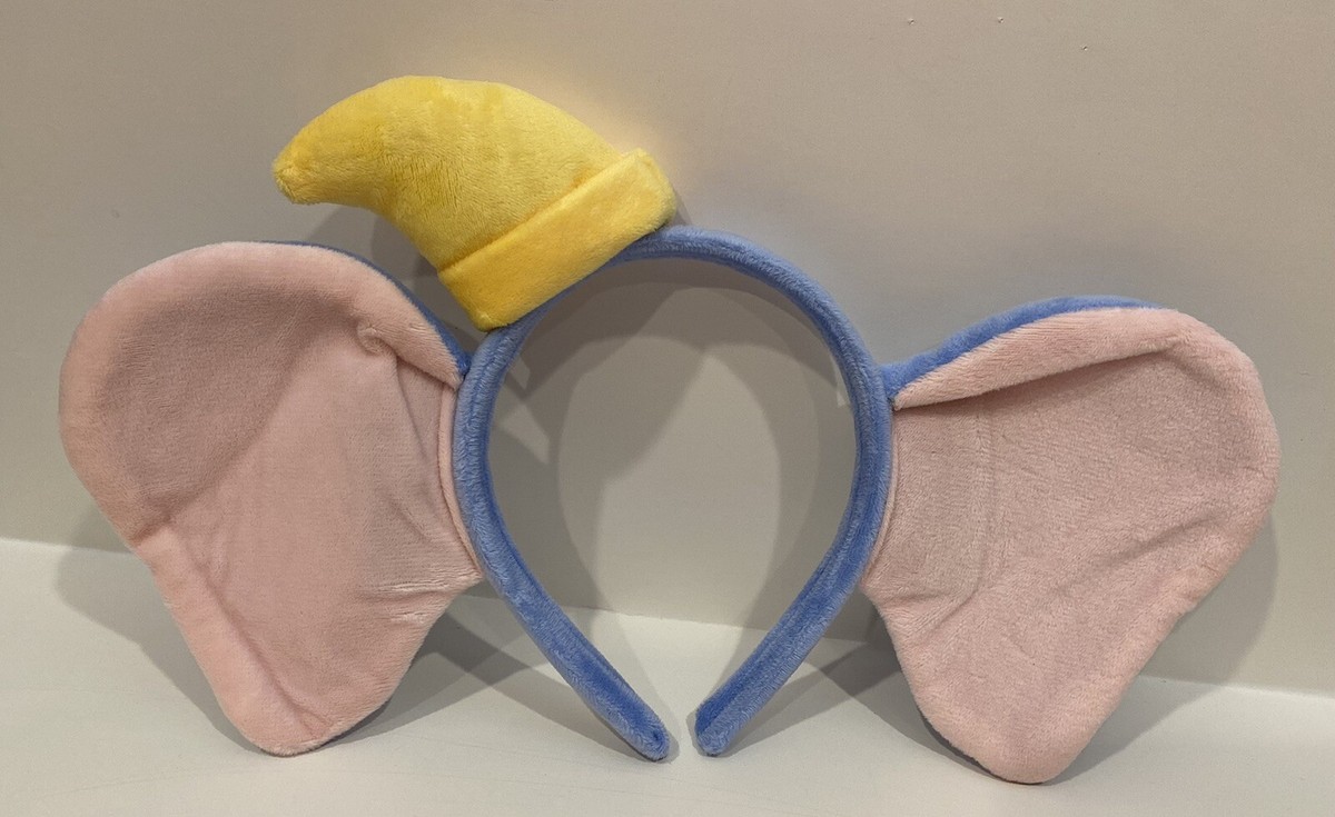 Disney Dumbo Plush Headband - Soft Blue and Pink Disney Store Plush Big Head Dumbo Corduroy Body Pink Ears 12  main image 3