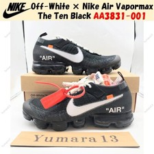 Off-White  Nike Air Vapormax The Ten Black AA3831-001 Men's Size