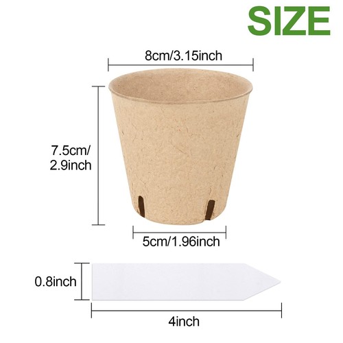 50pcs Peat Pots 3.15inch Seed Starting Pots With Drainage Holes Round Nursery Po - Picture 3 of 6