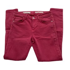 Anthropologie Pilcro and the Letterpress Mid Rise Skinny Jeans Pink Sz 27 New