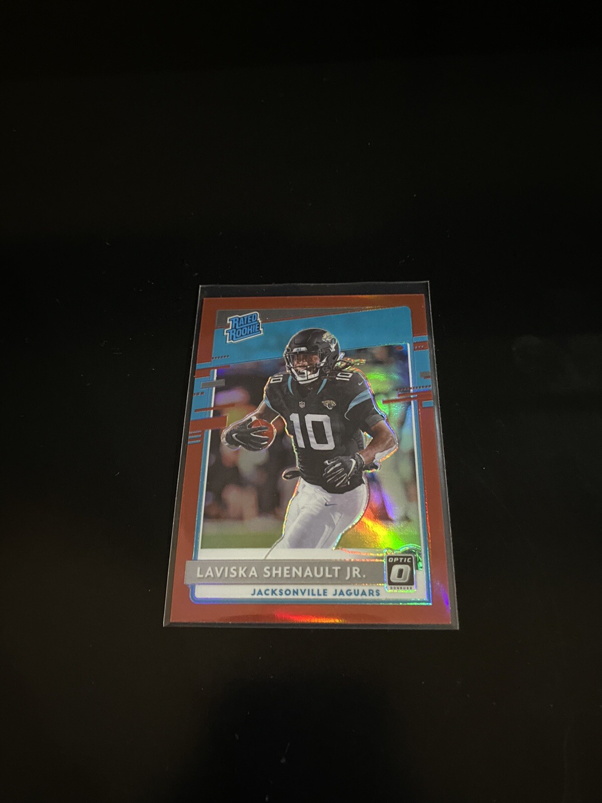 Laviska Shenault Jr. 2020 Optic Red Prizm /99 RC football card Jaguars 168