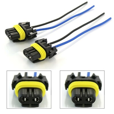Wire Pigtail Female P H12 9055 Fog Light Two Harness Bulb Socket Connector Plug