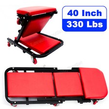 Red 40 Inch Foldable Creeper Seat 2 In 1 Z Shape Creeper And Seat