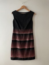 Monsoon Wool-Blend Black Dress UK 8 Evening Party Event Folk Craft (40)