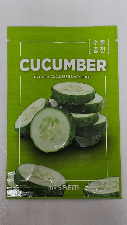 The Saem Cucumber Sheet Mask 10pcs – Hydrating & Soothing Vegan K-Beauty - Image 2 of 4