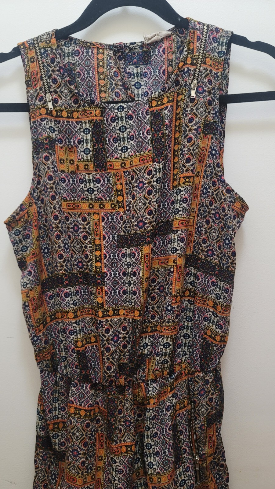 One clothing patchwork design  size medium M romp… - image 1