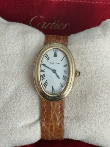 Vintage Cartier Baignoire 78094 Paris Manual 18K Watch