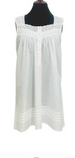 SoieRose Victorian Sleeveless 100 Cotton Nightgown with Lace Trim - SR-1082