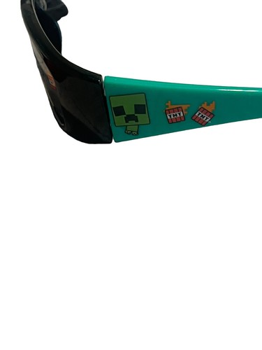 Minecraft Sunglasses And Case Set Boys 3+ Green Black Frame Kids 100% UVA-UVB - Picture 3 of 9