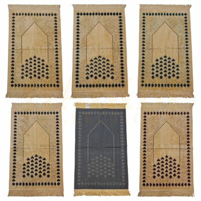 New Safa Islamic Floral Design Prayer Mat from Turkey