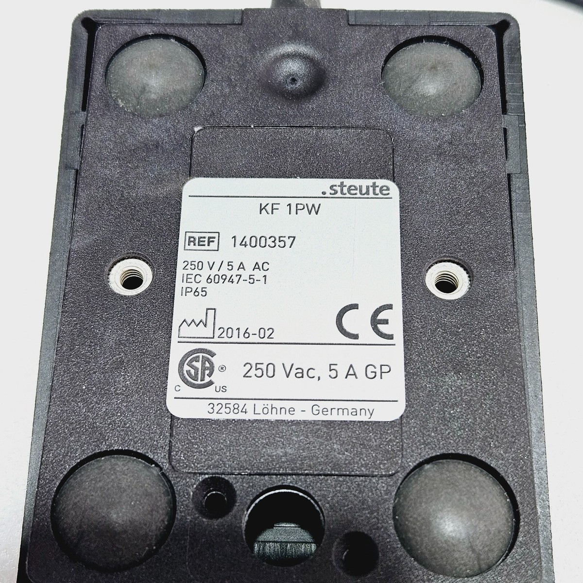 STEUTE KF 1PW PEDAL 582057195 , 582048003 , KF1PW , 1400357 ,FAST 
