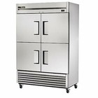 True Ts-49F-4-Hc 54" Two Section Reach-In Freezer w/ 4 Half Solid Doors, Bott.