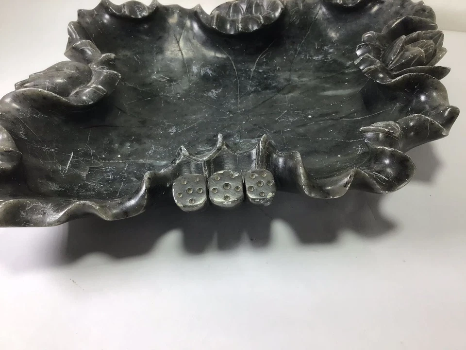 Juego de arandela de cepillo con forma de lirio de piedra dura tallada china EE1 de solo 1 Foto 4 de 4