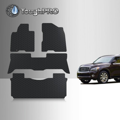 ToughPRO Floor Mats + 3rd Row Black For Infiniti QX56 All Weather 2004
