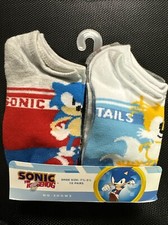 Sonic The Hedgehog Boys 10 PAIRS - No Show Socks . SHOE SIZE 7.5 -3.5