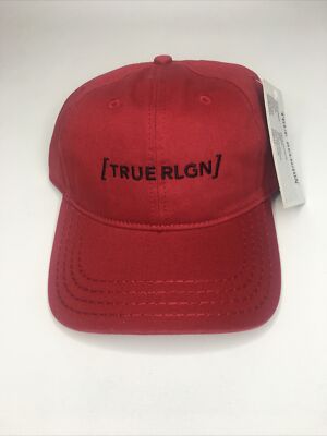 True Religion Sample Red Hat Embroidered Baseball Cap New W/ Tags