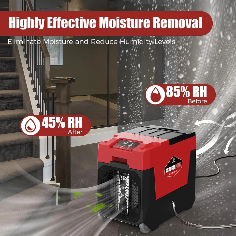 Deshumidificador comercial Argendon XStorm Plus 180 pintas con bomba, manguera 5 años de garantía Foto 3 de 4