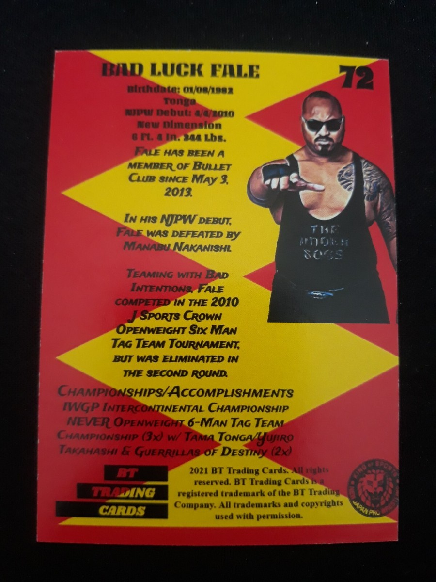 CUSTOM NJPW New Japan Pro Wrestling Trading Card 2021 Bad Luck