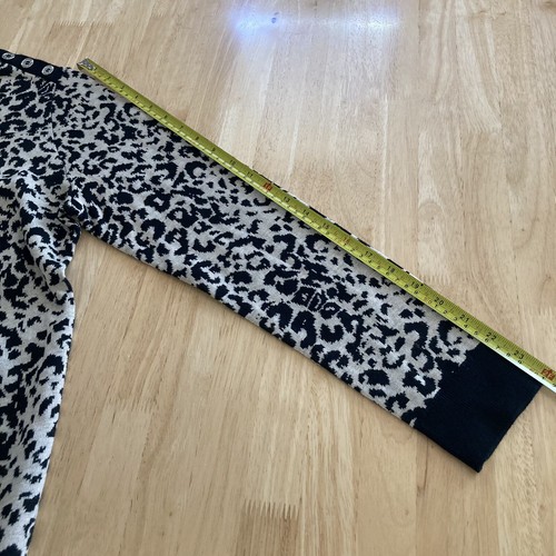 Calvin Klein Womens Sweater M Leopard Animal Print Classic CareerChic Girlboss - Picture 8 of 10