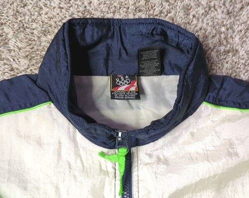 Vintage 90s USA Olympics Track Jacket Mens Size Large Color Block Barcelona 1992 - Picture 2 of 14