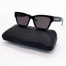NEW BALENCIAGA BB0307SA 001 SUNGLASSES BLACK SQUARE WOMEN EYEWEAR