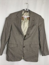VTG Brooks Brothers Tweed Wool Made USA 40 Herringbone Blazer Jacket Suit Coat