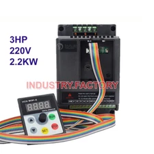 3HP 2.2KW Variable Frequency Driver Inverter 1phase VFD + 5M Cable CNC Router