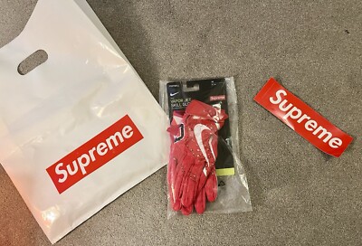Supreme®/Nike® Vapor Jet 4.0 Football Gloves | eBay UK