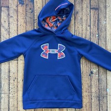 UNDER ARMOUR STORM  Medium Blue Hooded Pullover Uni-Sex Youth Sweatshirt