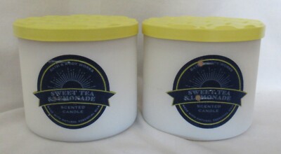Bath & Body Works 3-wick Scented Candle Lot Set of 2 SWEET TEA & LEMONADE