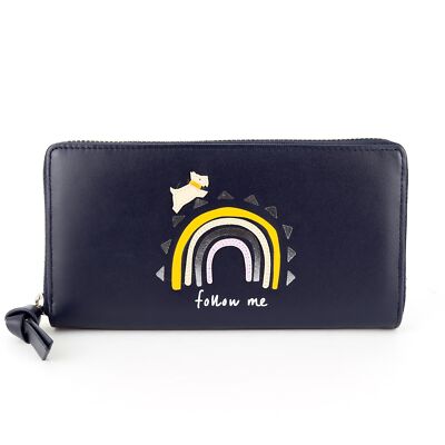 Radley London Follow Me Large Zip Around Matinee Leather Wallet $108, Dark Blue