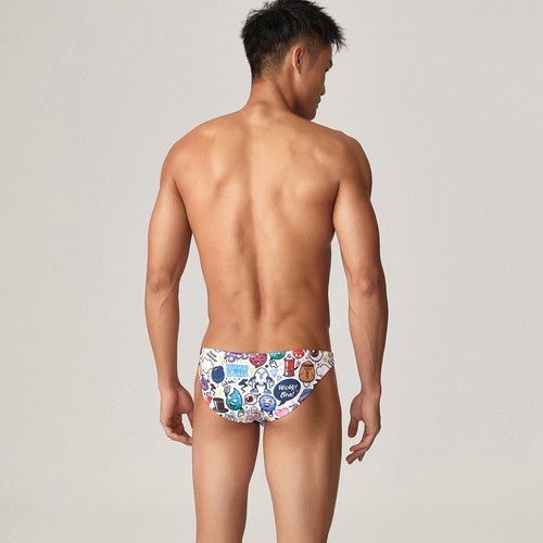 Seobean Men's Cute Little Briefs Cartoon Polyester Low-rise Printed Underwear - Picture 4 of 10