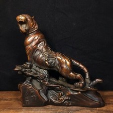 bronze ferocious Chinese Zodiac king of the forest animal tiger Feng Shui statue