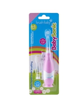 Brush-Baby Sonic Zahnbürste 0-3 Jahre, Rosé, 2er-Pack, ARS DENTAL