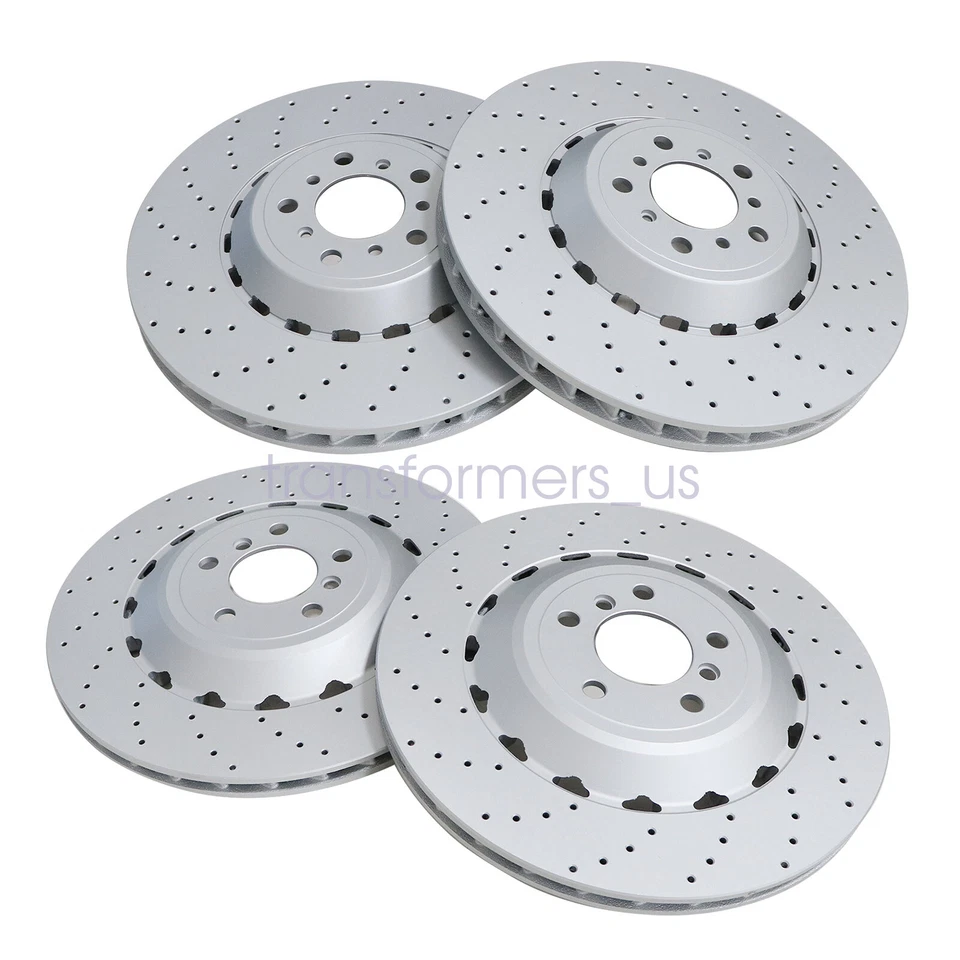 Nuevo para BMW F06 F10 F12 M5 M6 rotores de freno de disco delanteros y traseros ventilados y perforados EE. UU. Foto 3 de 4