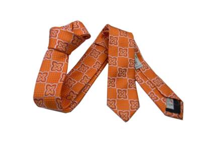 HOULIFE Cravatte da uomo slim – Cravatta da uomo in cotone, cravatte skinny per feste di matrimonio, feste, Colore: arancione., 145x6cm