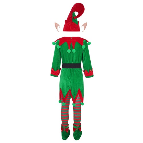 Kids Christmas Elf Charge Costume Xmas Santa Claus Cosplay Costume Performance - Picture 7 of 24