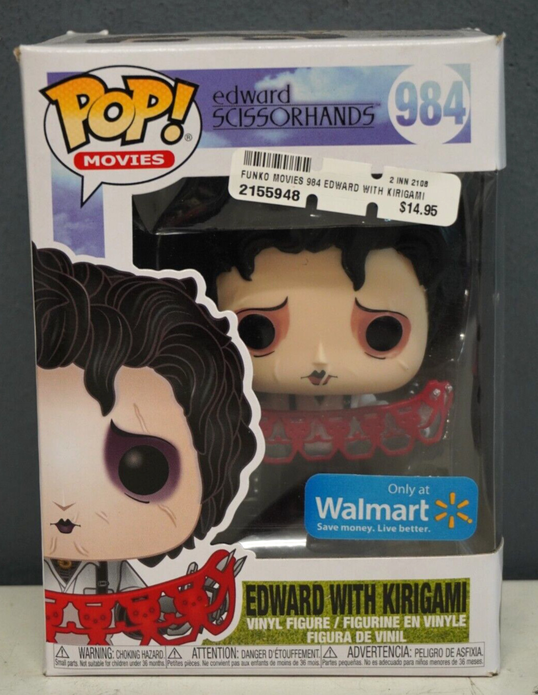 Funko Pop Edward Manos De Tijera - Edward Con Kirigama Walmart Figura Vinilo!