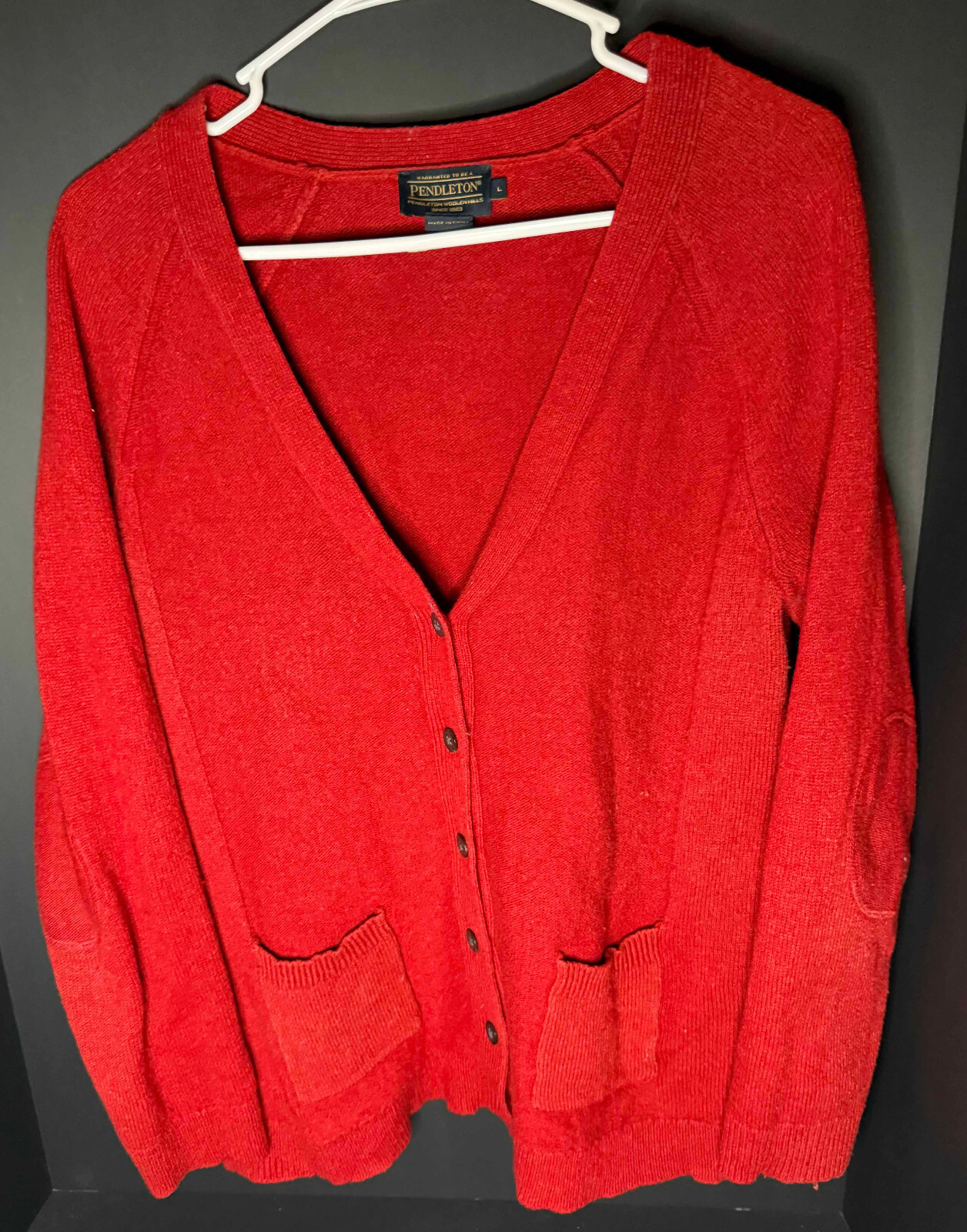 Pendleton Lambs Wool Buttoned Cardigan Womens L R… - image 1